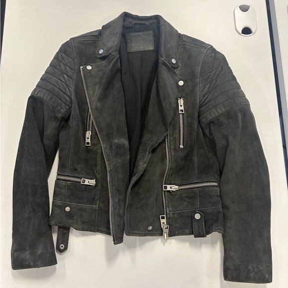 ALL SAINTS Suede Jacket - Picture 3 of 8